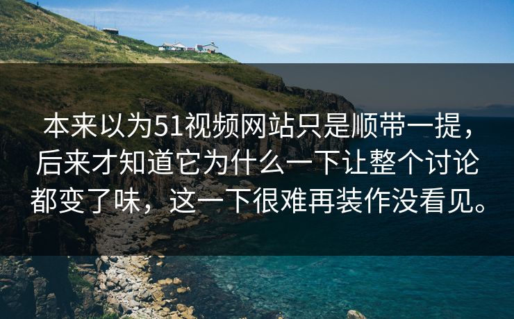 本来以为51视频网站只是顺带一提，后来才知道它为什么一下让整个讨论都变了味，这一下很难再装作没看见。  第1张